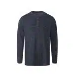 تیشرت آستین بلند مردانه لیورجی چهارفصل نخی سرمه ای 1-livergy 366753