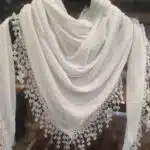 روسری نخی لبه قلاب بافی گیپوری برند آی ام آلمان I am 096744-1 مرچموند