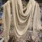 روسری نخی لبه قلاب بافی گیپوری برند آی ام آلمان I am 096744-2