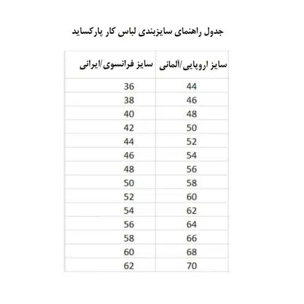 لباس کار پارکساید آلمانی مدل سرهمی حرفه ای