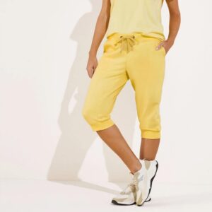 شلوار کوتاه راحتی زنانه برند اسمارا مدل اسلش رنگ لیمویی 3-ESMARA ۳۷۱۵۱۴