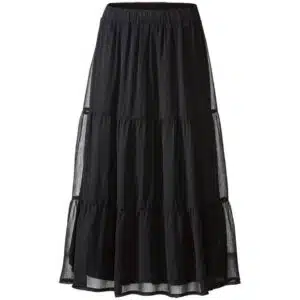 دامن حریر زنانه اسمارا آلمانی رنگ مشکی چین دار 375044 ESMARA