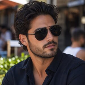 عینک آفتابی خلبانی فریم مشکی برند اکسسورایز سفارش آلمان Accessories 430-928