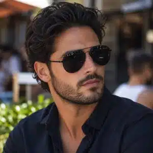 عینک آفتابی خلبانی فریم مشکی برند اکسسورایز سفارش آلمان Accessories 430-928