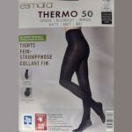 جوراب شلواری اسمارا رنگ ذغالی تراکم 50 مدل Thermo ترمو ESMARA 392235