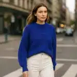 پلیور زنانه اسمارا بافت شیک رنگ بنفش وایولت 1-379687 ESMARA