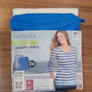 بلوز آستین بلند زنانه نخ پنبه اسمارا آلمانی بسته 2عددی 370626 ESMARA