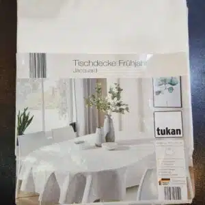 رومیزی ناهارخوری شیک سفید طرحدار برند آلمانی توکان 162524 TUKAN