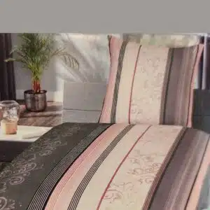 ست کاور لحاف و روبالشی میکروفایبر آلمانی یک نفره صورتی طوسی 140174 Dekor