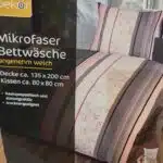 ست کاور لحاف و روبالشی نخی آلمانی یک نفره صورتی طوسی 140174 Dekor