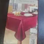 رومیزی مخمل میز نهارخوری شیک برند آلمانی رنگ زرشکی 654962 TUKAN