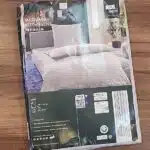 ست کاور لحاف و روبالشی نخی آلمانی یک نفره طوسی روشن 236973 CASA deco