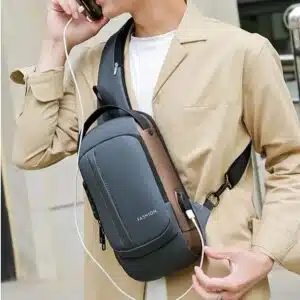 بادی بگ (کراس بادی) اورجینال ضدآب با قفل ضدسرقت FASHION AshGold