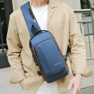 کیف کراس بادی ضدآب با قفل ضدسرقت تحت لیسانس وارداتی FASHION BlueGold