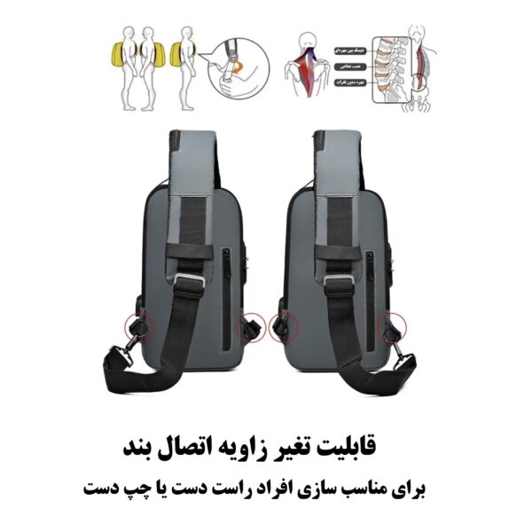 کیف کراس بادی ضدسرقت و ضدآب وارداتی اورجینال FASHION 840