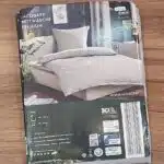 ست کاور لحاف و روبالشی آلمانی یک نفره نخ پنبه طوسی 352529 CASA deco