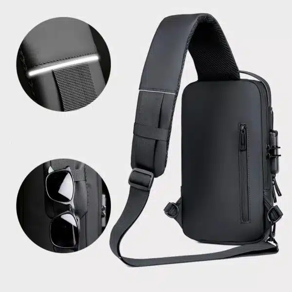 کیف کراس بادی ضدسرقت و ضدآب وارداتی اورجینال مشکی FASHION 840