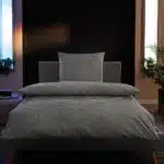 ست کاور لحاف و روبالشی آلمانی یک نفره نخ پنبه طوسی 352529 CASA deco