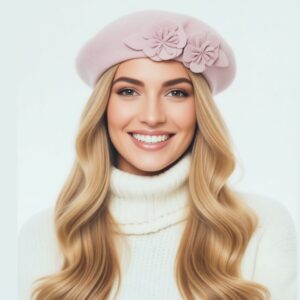 کلاه برت فرانسوی زنانه مدل نمدی برند آی ام آلمان 105552 I am