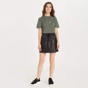 دامن چرم دخترانه اسپرت شیک مشکی برند ورو مودا دانمارک 156966 Vero Moda