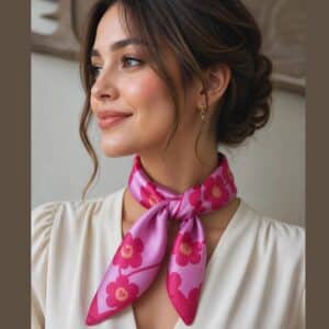 مینی اسکارف ساتن ابریشم شیک (دستمال سر و گردن) زنانه برند آی ام I am 006884