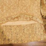 شومیز گیپور لطیف رنگ کهربایی آستین سه ربع آستردار 1-05020 A.D.A