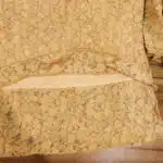 شومیز گیپور لطیف رنگ کهربایی آستین سه ربع آستردار 1-05020 A.D.A