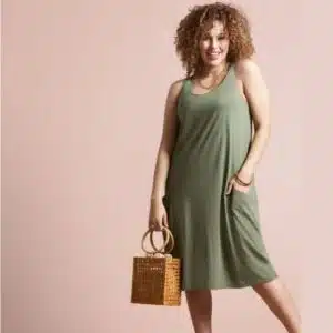 پیراهن آستین حلقه ای زنانه برند اسمارا اصل آلمان سایز بزرگ 371541 ESMARA