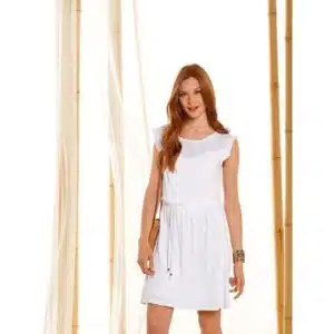 پیراهن زنانه سفید یقه خامه دوزی اسمارا آلمانی 312715 ESMARA