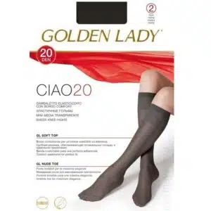 جوراب شیشه ای ضخامت 20 برند ایتالیایی بسته 2جفتی Golden Lady CIAO20