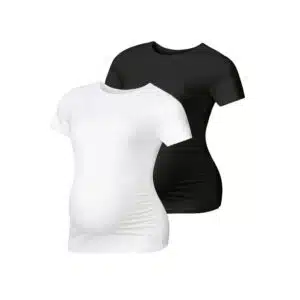 تیشرت بارداری برند اسمارا پک 2 عددی (سفید - مشکی) 1-ESMARA 407768