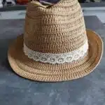 کلاه فدورا حصیری زنانه برند سیکس تحت لیسانس آلمان 138928 SIX