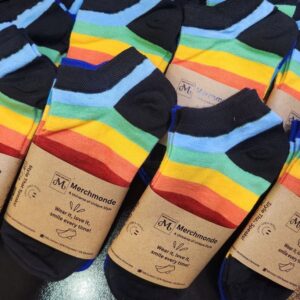 جوراب ساق کوتاه رنگی فانتزی پک 2 جفتی Merchmonde DeepBlue 111206