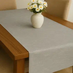 رانر رومیزی کتان ساده برند توکان رنگ طوسی روشن 754692 TUKAN