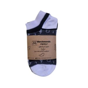 جوراب تا به تا طرح نت موسیقی پک 2 جفتی Merchmonde Melody 111217