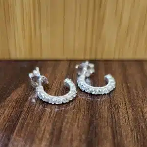 گوشواره نقره میخی ظریف برند آی ام تحت لیسانس آلمان 039163 I am