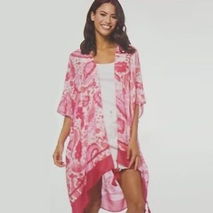رویه لباس تابستانی و رو مایویی مدل کیمونو برند آی ام 0458074 I am