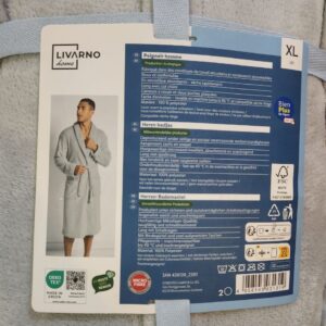 حوله تن پوش مردانه برند لیوارنو آلمانی طوسی روشن 426139 LIVARNO