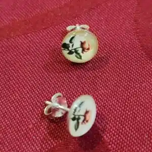 گوشواره نقره طرح گل رز برند آی ام تحت لیسانس آلمان 073165 I AM