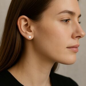گوشواره نقره طرح قلب کوچک برند آی ام تحت لیسانس آلمان 081863 I AM