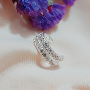 ایرکاف نقره نگینی بدون نیاز به سوراخ کردن گوش برند آی ام 037640 I am