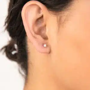 گوشواره نقره میخی نگین زیرکنیا برند آی ام تحت لیسانس آلمان 104890 I am