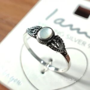 انگشتر نقره نگین دار برند آی ام تحت لیسانس آلمان 105132 I am