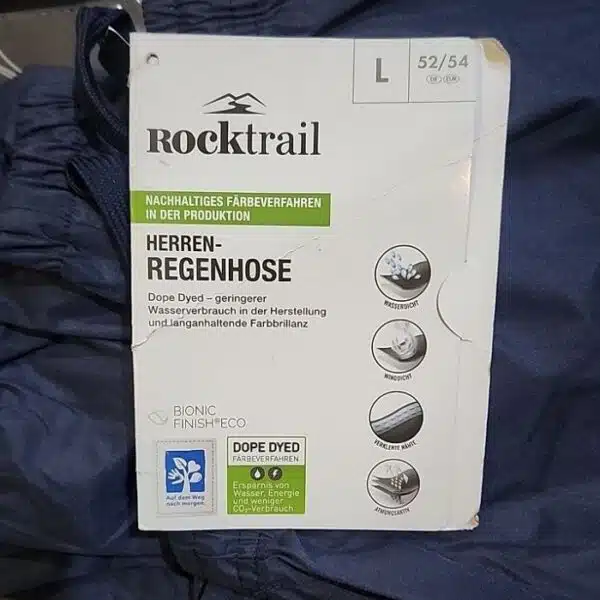 شلوار بارانی موتور و دوچرخه راک تریل آلمانی ضدآب و ضدباد 375445 ROCKTRAIL