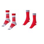 جوراب فانتزی طرح دار ساق بلند برند آلمانی پک 2جفتی 410603 FUN SOCKS