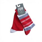 جوراب فانتزی طرح دار ساق بلند برند آلمانی پک 2جفتی 410603 FUN SOCKS
