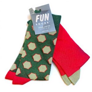 جوراب فانتزی نخی طرح دار ساق بلند برند آلمانی پک 2جفتی 2-410603 FUN SOCKS