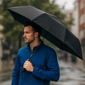 چتر تاشو اتومات مدل جیبی مشکی برند توتس ایرلند Totes 039410