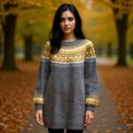 تونیک بافت زنانه بلند سبک نروژی برند اسمارا آلمانی 393337 ESMARA