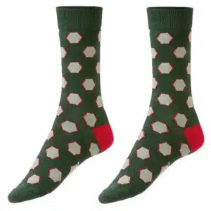 جوراب فانتزی نخی طرح دار ساق بلند برند آلمانی پک 2جفتی 2-410603 FUN SOCKS